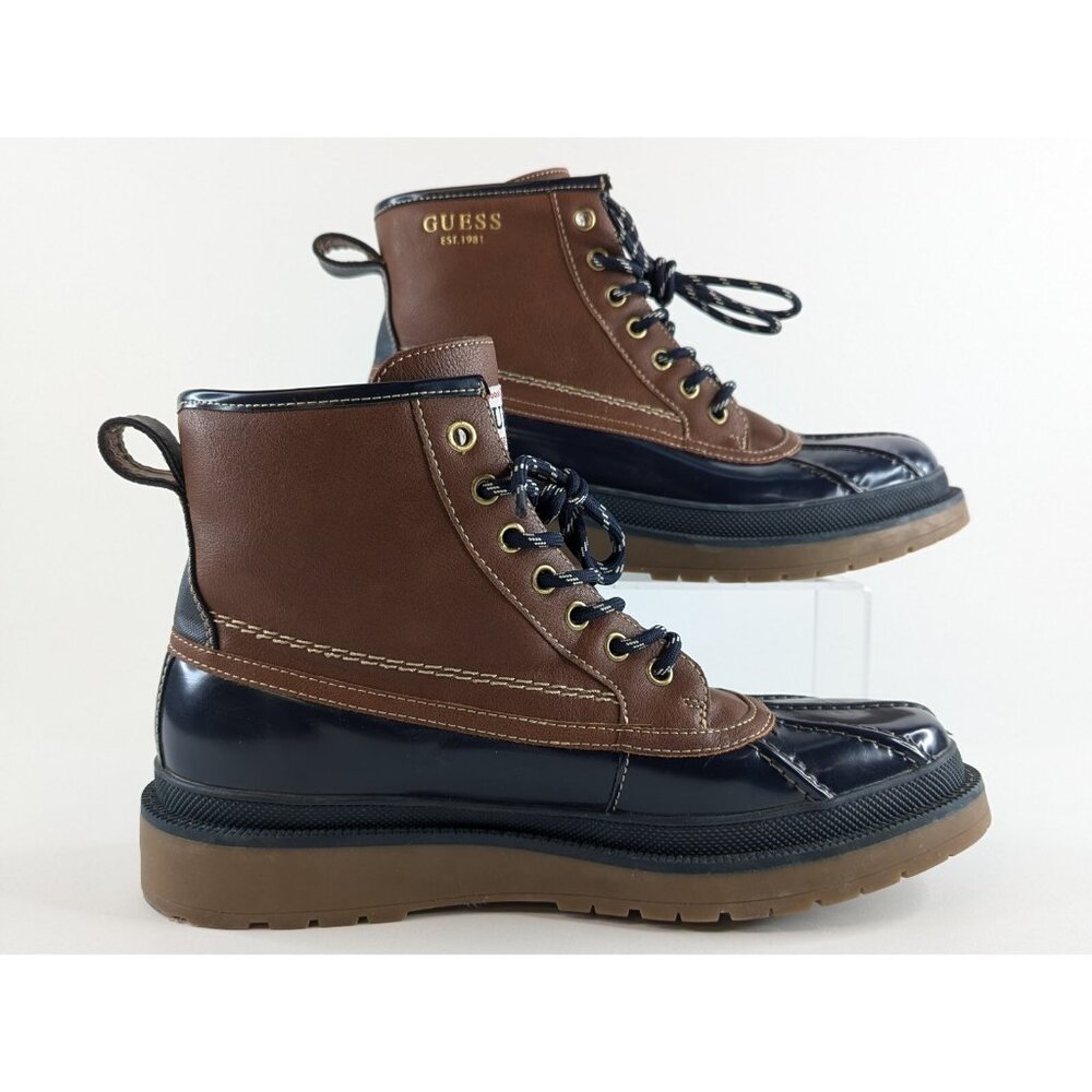 Guess Duck Boots Mens 9 Womens 10 Brown Waterproof Winter Snow Boots